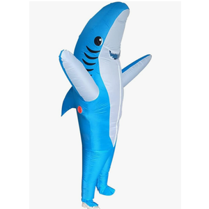 Poptrend Adults Inflatable Halloween Costumes Blow Up Shark Costume for Halloween, Birthday Gift Cos Play Party