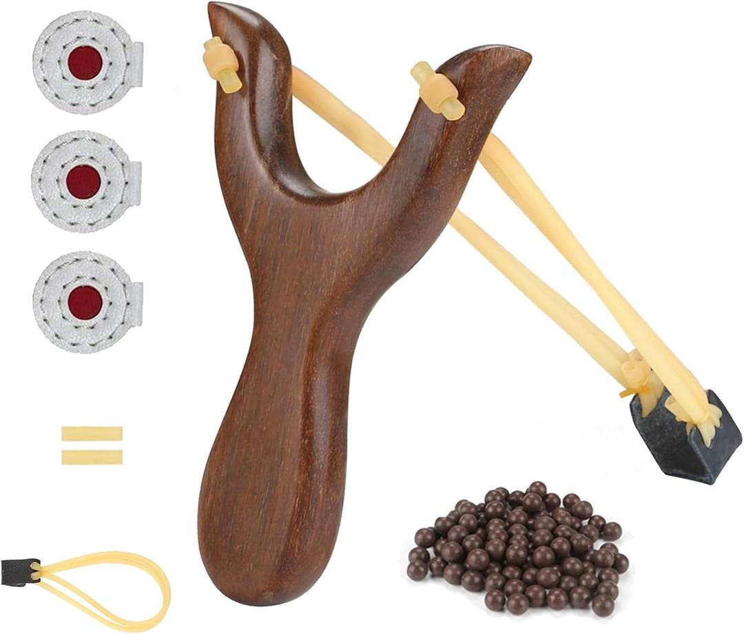 Hunting Catapult Toy Slingshot for Kids/Children/Adult, Solid Wooden Outdoor Sling Shot with Classic Construction