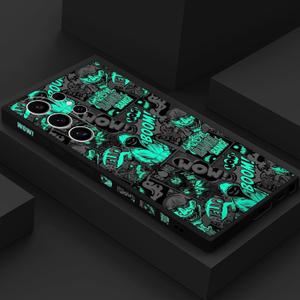 for Samsung Galaxy S24 Ultra Case, Pattern Slim Liquid Silicone Anti Slip for Galaxy S24 Ultra Phone Case 6.8 inch, Handsome Black