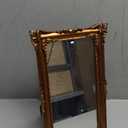 Gold Vintage Mirror 8x14 Inch, Antique Ornate Decorative Mirror for Desk & Wall, Small Vanity Mirror for Makeup Wall Decor, Antique Gold