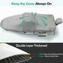 Ratchet Center Console Boat Cover to Quickly Tighten The Hem,1200D Waterproof Boat Covers for 20-22ft,with Hurricane-Proof System&Motor Cover for Mooring,Gray