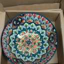 24 Pieces Dinnerware Sets, Ceramic Plates and Bowls Set, Microwave and Dishwasher Safe, Scratch Resistant, Bohemian Style Dishware Set, Service for 4