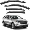 Out-Channel Window Rain Guards Fit for 2018-2024 Chevy Equinox, Extra Durable Window Visors Vent Visors Vent Shades Wind Deflector Dark Smoke Car Tape-on with Thicker 4PCS