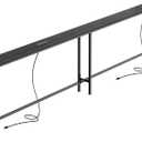 SUPERJARE 102 Inch Sofa Table with 2 Power Outlets and USB-C Ports, 5.9 Inch Narrow Console Table with Storage, Extra-Long Entryway Hallway Couch Table Behind Sofa, Small Spaces, Living Room, Black