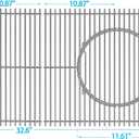 Outspark Gourmet BBQ System Grate Replacement Parts for Weber Genesis II 400 Genesis II LX 400 Series Grill,Cooking Grid for Weber Genesis II/LX E410 E435 E440 S410,66097 66089,Stainless Steel