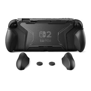 playvital for Switch 2 Beyond-Grip Protective Case, Interchangeable FPS/Omni Ergonomic Grips + Military-Grade Drop Dockable Cover + 2 Joystick Caps for Nintendo Switch 2 (Black)