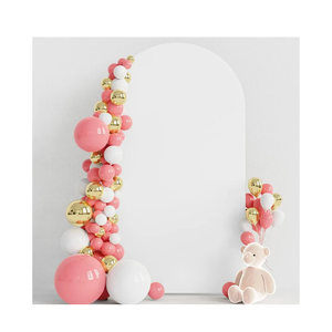 Wokceer 7.2FT Wedding Arch Backdrop Cover Spandex Fitted White Wedding Arch Covers Round Top Chiara Arches Backdrop Cover for Birthday Party Ceremony Banquet Decoration