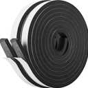 Kikerike Self Adhesive Foam Tape Weatherstrip 3/4In x 5/16In x 20Ft High Density Foam Insulation Strips Seal Weather Stripping with Strong Adhesive for Door and Window Sound Isolation Soundproofing