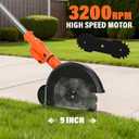 Maxlander Lawn Edger, 9'' Edger Cordless Lawn Tool with 3-Position Blade Depth for Landscaping, Electric Battery-Powered Edger for Driveways, Sidewalk (4.0Ah Battery, Quick Charger & Cover Included)