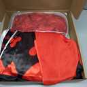 Tellingyou 8 Pcs Halloween Queen Costume Set Red Women's Dress Heart Crown Cane Wig Queen Cosplay Accessories for Women (Medium)