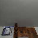 Marsui 4 Pcs Kitchen Organizer Accessories Set Cabinet Organizer Shelf and Bamboo Dish Drying Plate Rack Counter Shelves Storage Holder for Spice Rack, Dish, Pot Lid, Bowl, Cup (Deep Color)