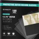 Record Sleeves - Clear Plastic Protective Vinyl Outer Sleeves, 3 Mil No-Acid, 12.75" x 12.5" for 12" Single & Double LP Album Covers (100 Pack)