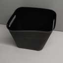 UUJOLY Plastic Small Trash Can Wastebasket, Garbage Container Basket for Bathrooms, Laundry Room, Kitchens, Offices, Kids Rooms, Dorms, 3.5 Gallon, Black