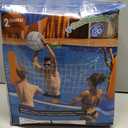Pool Volleyball Set & Basketball Hoop - 125" Larger Pool Volleyball Net for Inground Includes 2 Balls & 2 Weight Bags, Pool Toys Game for Adults - Volleyball Court (125"x38"x30")