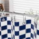 AmazerBath Shower Curtain Hooks Chrome Metal Shower Curtain Rings Rust Proof, Double Sided Shower Curtain Hooks for Shower Curtain Liner Smooth Shower Hooks Rings for Bathroom, Shower Rod Hook 12Pcs