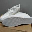 Women Wedges Sneakers with Hidden Heel Ankle High Platform Walking Shoes Fashion Bride Wedding Shoes (7.5, White-3" Heel-height)