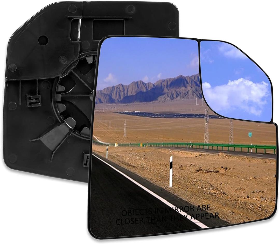 Mirror Glass Compatible with Ford F-150 F150 2015 2016 2017 2018 2019 2020 2021 Right Blind Spot Passenger Side Non-Heated Replaces FL3Z17K707B