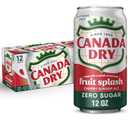 Canada Dry Zero Sugar Cherry Gingerale Fruit Splash 12oz, Pack of 12 (EXP 08/16/25)