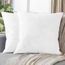 NEATERIZE Premium Velvet Pillow Covers 22x22 White - Washable Decorative Fabric Throw Pillow Covers for Couch or Bed - Set of 2