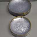 Rubtlamp 60Pcs Clear Plastic Plates,Clear Disposable Plates With Gold Rim,Heavy-duty Gold Plates,Hammered Party Plates Include 30Clear Dessert-Platos,30Dinner-Platos for Wedding, Party&Christmas