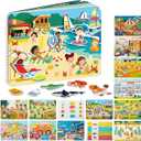 Freebear Busy Book for Toddlers, Book for Toddlers, Preshool Kindergarten Learning Activities, Autism Sensory Toys, Travel Toys, Gifts for Girls and Boys 4 5 6 7 8 Years (FantasyLand)