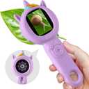 Kids Microscope- 500x Magnification, 16X Zoom, Handheld Microscope for Kids with HD Cam, Portable Science Learning Tool, Christmas Birthday Gifts for Boys Girls Aged 3-12 (Purple)