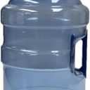 Made in USA Plastic 5 Gallon Water Bottle w/Cap PVC Reusable Jug Container Water Can Easy Grip Carry Handle Non-Spill Completely Leak-Proof Water Gallon Perfect Home Kitchen blue