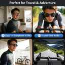AI Smart Glasses with Camera and Audio, 8MP HD Camera Glasses for Men Women with Voice Assistant, 1080P Recording Sunglasses with Real-Time Translation, Open-Ear Audio for Vlogging, Travel, Business