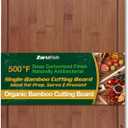 2 x Bamboo Chopping Board Extra Large 17"x12" – Wooden Chopping Board Set for Meat, Veggies & Cheese – Double-Sided Design for Chopping & Serving, Eco-Friendly Charcuterie Serving Tray