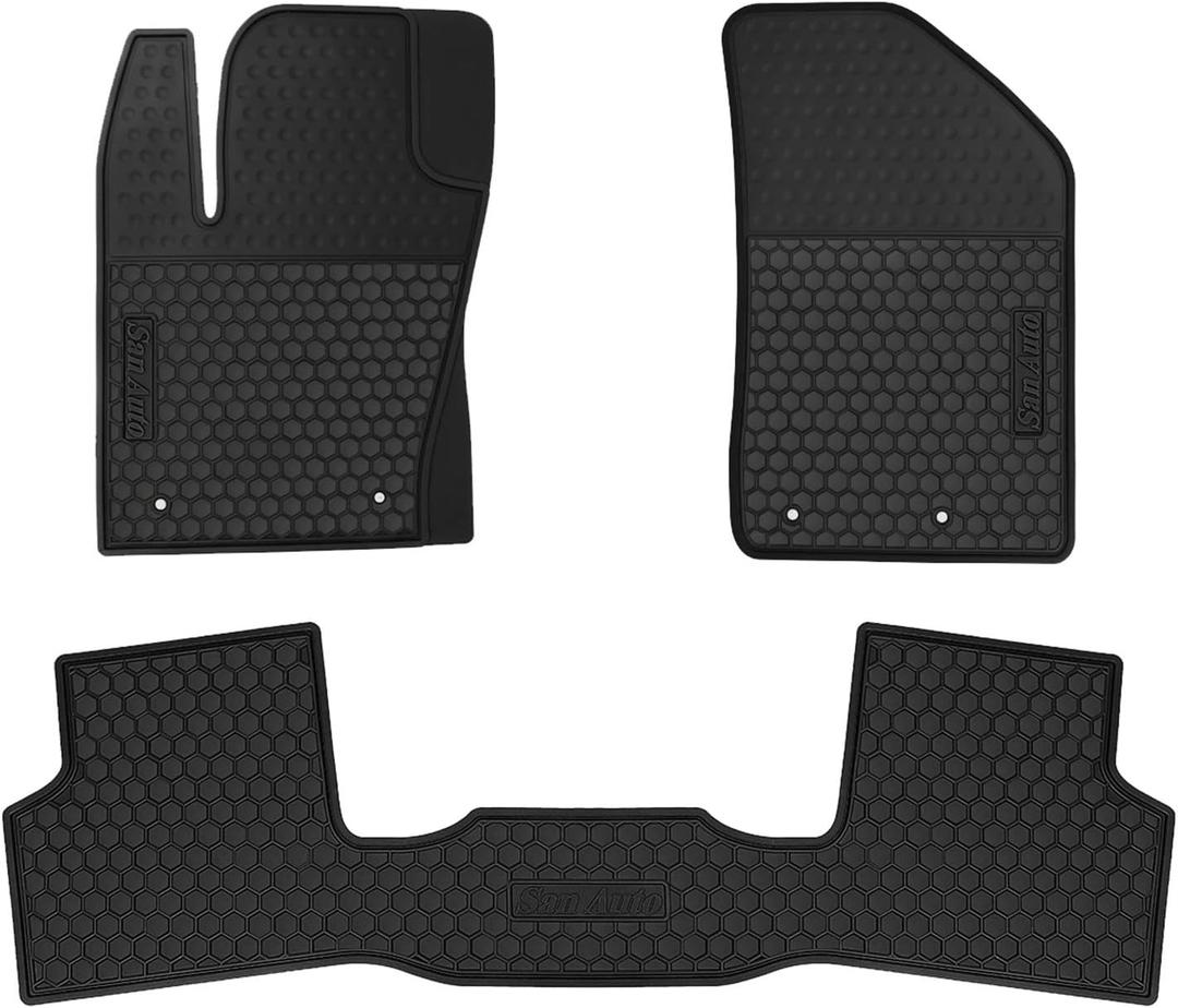 Car Floor Mats for Jeep Renegade 2015 2016 2017 2018 2019 2020 2021 2022 2023 2024 2025 Custom Fit Full Black Rubber Car Floor Liners Set All Weather Protection Heavy Duty Odorless