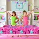 Gymnastics Birthday Party Decorations - Gymnastics Theme Party Supplies for Your Little Dance Gymnasts with Gymnastics Tablecloth, Plates, Napkins, Fork, Tableware, Serves 40