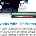 HP 650A Magenta Toner Cartridge | Works Color LaserJet Enterprise CP5525 Series | CE273A