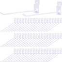 Moxweyeni 100 Pack Slatwall Hooks Slatwall Accessories Slat Wall Hanging Pegboard Hangers Slat Board Display Hooks for Retail Garage Organization Gridwall, White(7.8 Inch)