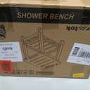 HDPE Shower Bench Seat for Shaving Legs, Waterproof Shower Stool with Storage Shelf for Bathroom,White