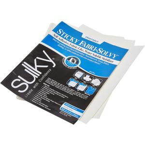 Sulky Sticky Fabri-Solvy Stabilizer 8.5"X11" 12/Pkg