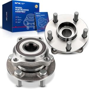 KAX 2 x 513303 Rear Wheel Bearing and Hub Assembly, Fit for Subaru XV Crosstrek 2013-2014, Impreza 2008-2014, Forester 2009-2014, Thru 01/14/2014, Non-ABS, with 5 Lugs, Replace# BR930473, HA590315