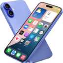 Dummy Fake Phone Model, Looks Like The Real Phone Compatible with Phone 16 Pro Max, for Cellphone Store Display or Send a Toy Phone for Kids (16,Ultramarine,The Screen is Printed with Patterns)