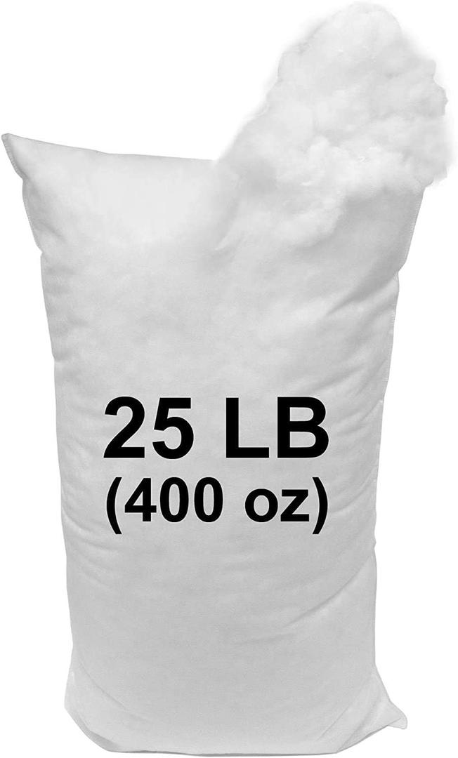 Hometex Canada Pillow Stuffing 25 LB Bag 100% High-Loft Polyester Stuffing Fiber Fill
