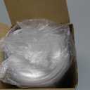 50 Pcs Clear Strawless Plastic Lids Fits for 12, 16, 20 and 24 oz Cups Disposable PET Sipper Cup Lids for Iced Coffee Milkshake Party Supplies (Transparent,90mm)