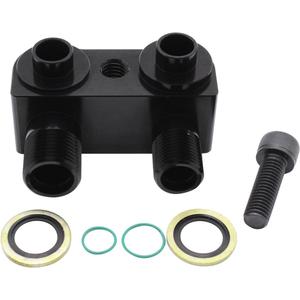 1 pc SHLPDFM Black 6061-T6 Billet Aluminum LSX LS1 Swap New AC Compressor adapter 8AN/-10AN fittings fitting CNC Machined