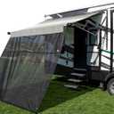 CAREFREE 701009ACD Black 10' x 9' Drop RV Awning EZ ZipBlocker