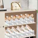 Shoe Slots Organizer,36 Pack Transparent Shoe Stacker Adjustable Shoe Slot Organizer Space Saver Shoe Rack Holder Shoe Storage Organizers for Closet,Transparent