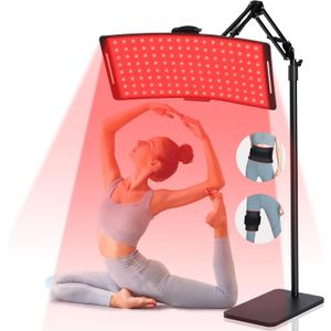 KingPavonini Red Light Therapy for Body, 2-in-1 Red Light Therapy Lamp Convertible to Wearable Belt, 9 Modes, 660nm Red & 850nm Infrared Light Therapy for Face Back Waist Knee, Muscle Recovery