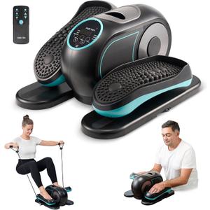 Under Desk Elliptical Machine for Seniors, Electric Seated Pedal Exerciser with Remote Control, 12 Speeds Leg, Foot Exerciser for Home Office, Quiet Foot Exercise Machine, Gift for Mom Dad