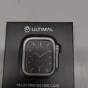 ULTIMAL Metal Case Compatible with Apple Watch Series 9/8/7 45mm with Back Cover,Military Grade Shockproof Protective Case, Rugged Cover for iWatch 45mm (Silver)