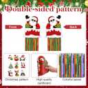 9 Pcs Christmas Party Decorations with Tassels 3.8ft Christmas Flowing Hanging Decorations Santa Claus Snowman Gingerbread Elk Hanging Decor for Xmas Winter Holiday Party Indoor Outdoor Decor