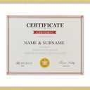 Giftgarden 12x16 Picture Frame Gold, Metal 12x16 Frames Matted to 8.5x11 Certificate Award Document for Wall Hanging, 1 Pack