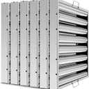 Hood Filters 430 Stainless Steel 19.5W x 19.5H Inch, 7 Grooves Commercial Hood Filters, Commercial Kitchen Range Hood Filter for Grease Rated Commercial Kitchen Exhaust Hoods, 6 Pack