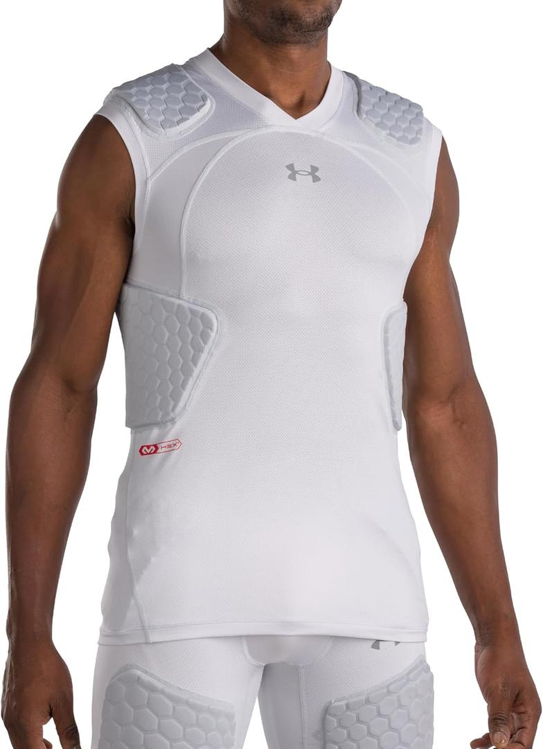 Under Armour Gameday Pro 5-Pad Top, Youth Padded Compression Shirt Football (Small, White) Under Armour Gameday Pro 5-Pad Top, Youth Padded Compression Shirt Football (Small, White)