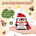 Funny Christmas Positive Crochet Penguin, Christams Holiday Gifts for Women Men Wife Husband Mom Dad Daughter, Small Stocking Stuffers Gifts for Boyfriend Girlfriend Couples Teen, Emotional Cute Decor